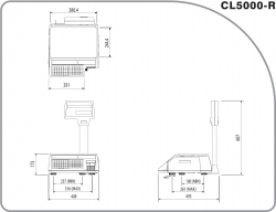 Waga drukująca etykiety CAS CL5000 JUNIOR R 15 (ARCHIWUM)